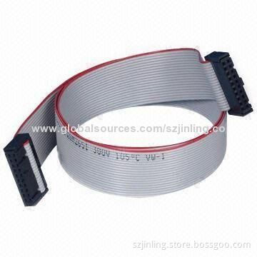 1.27mm UL2651 Flat Cable, 64P, 28AWG, Length According Customers' Request